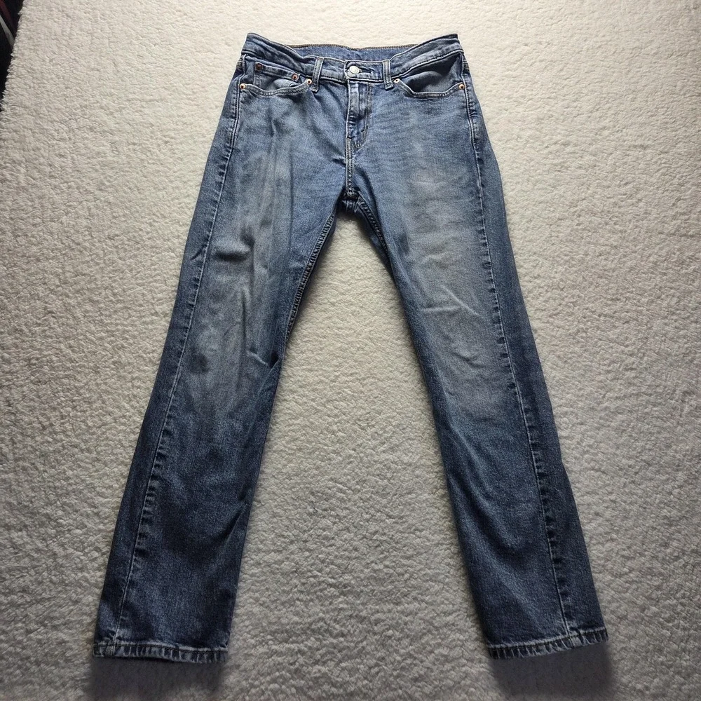 Levis 514 Jeans Mens 30x28 Blue Regular Fit Straight Denim Pants Medium Wash